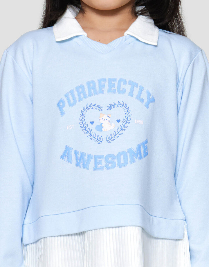 Little M Plisket Kombi Dress Anak Perempuan