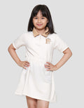 Little M Midi Dress Half Zip With Embro Anak Perempuan