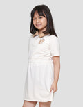 Little M Midi Dress Half Zip With Embro Anak Perempuan