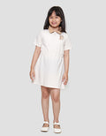 Little M Midi Dress Half Zip With Embro Anak Perempuan