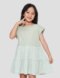 Little M Tier Tekstur Midi Dress Anak Perempuan