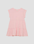 Little M Tier Tekstur Midi Dress Anak Perempuan