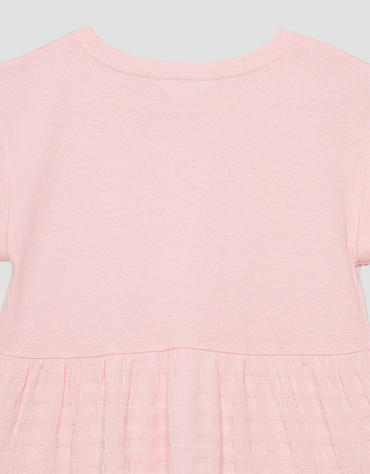 Little M Tier Tekstur Midi Dress Anak Perempuan