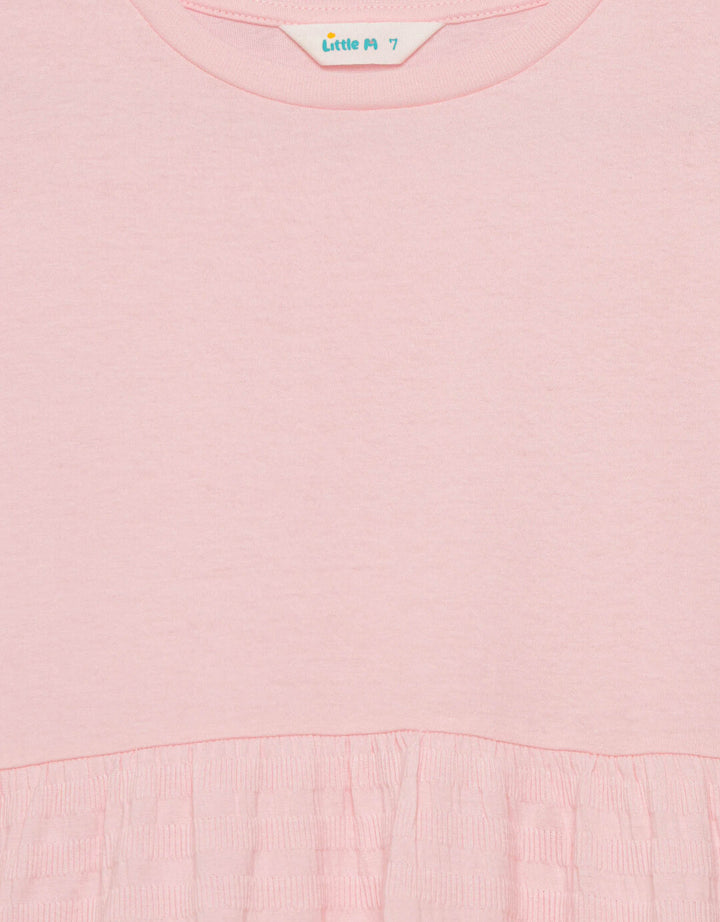 Little M Tier Tekstur Midi Dress Anak Perempuan