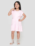 Little M Tier Tekstur Midi Dress Anak Perempuan