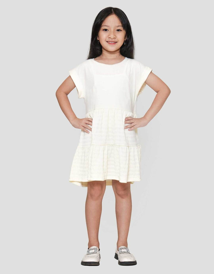 Little M Tier Tekstur Midi Dress Anak Perempuan