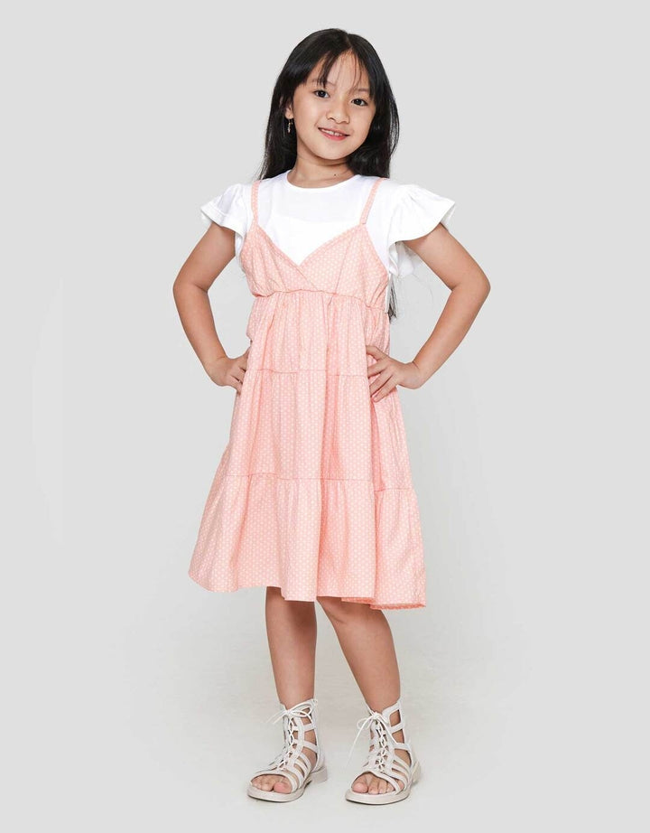 Little M 2In1 Tier Midi Dress Anak Perempuan