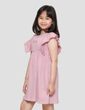 Little M Crinkle With Ruffle Midi Dress Anak Perempuan