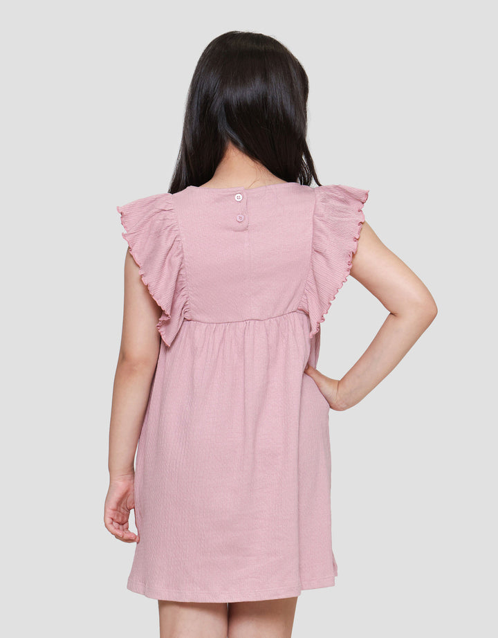 Little M Crinkle With Ruffle Midi Dress Anak Perempuan