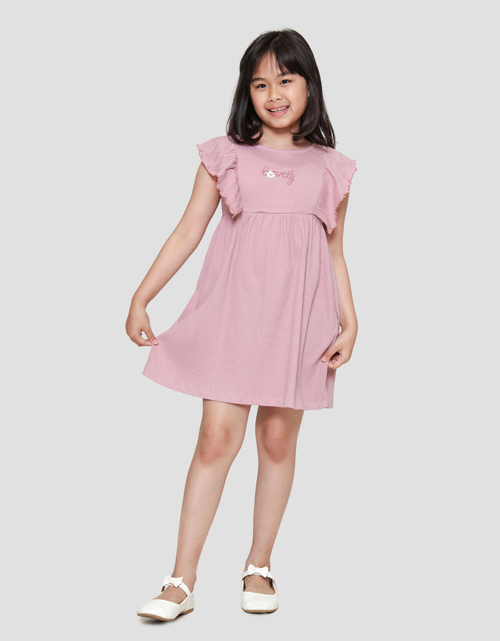 Little M Crinkle With Ruffle Midi Dress Anak Perempuan