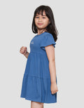 Little M Crinkle With Ruffle Midi Dress Anak Perempuan