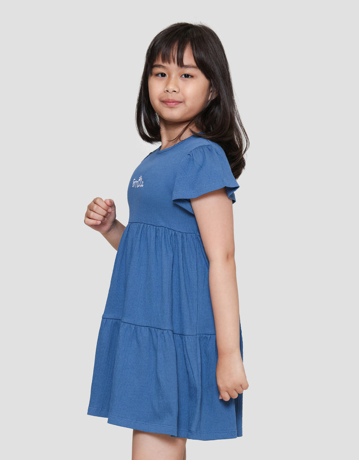 Little M Crinkle With Ruffle Midi Dress Anak Perempuan
