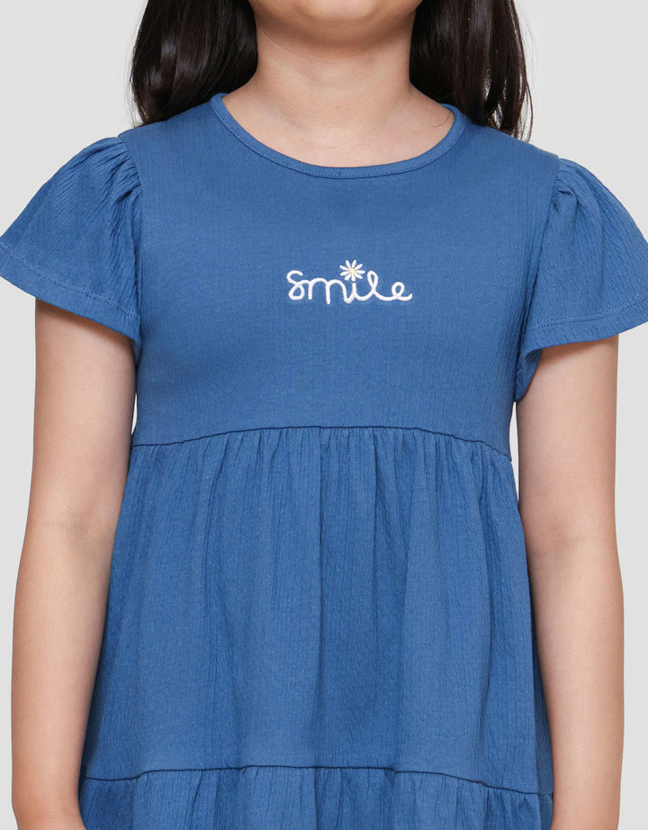 Little M Crinkle With Ruffle Midi Dress Anak Perempuan