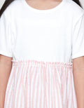 Little M Stripe Combi Rib Dress Anak Perempuan