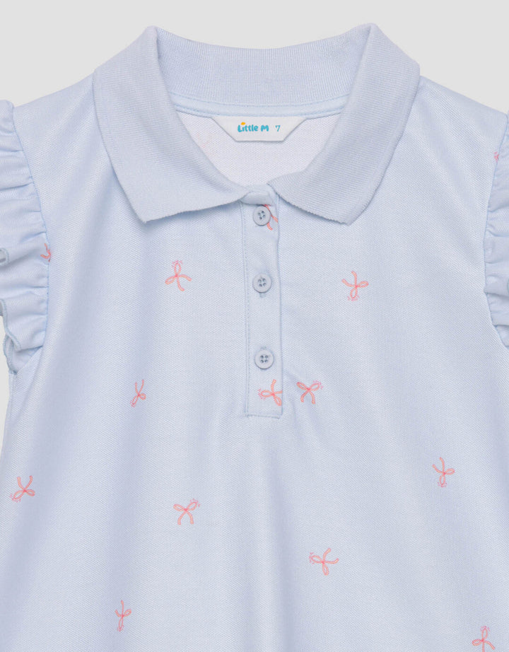 Little M Polo Aop Pita Midi Dress Anak Perempuan