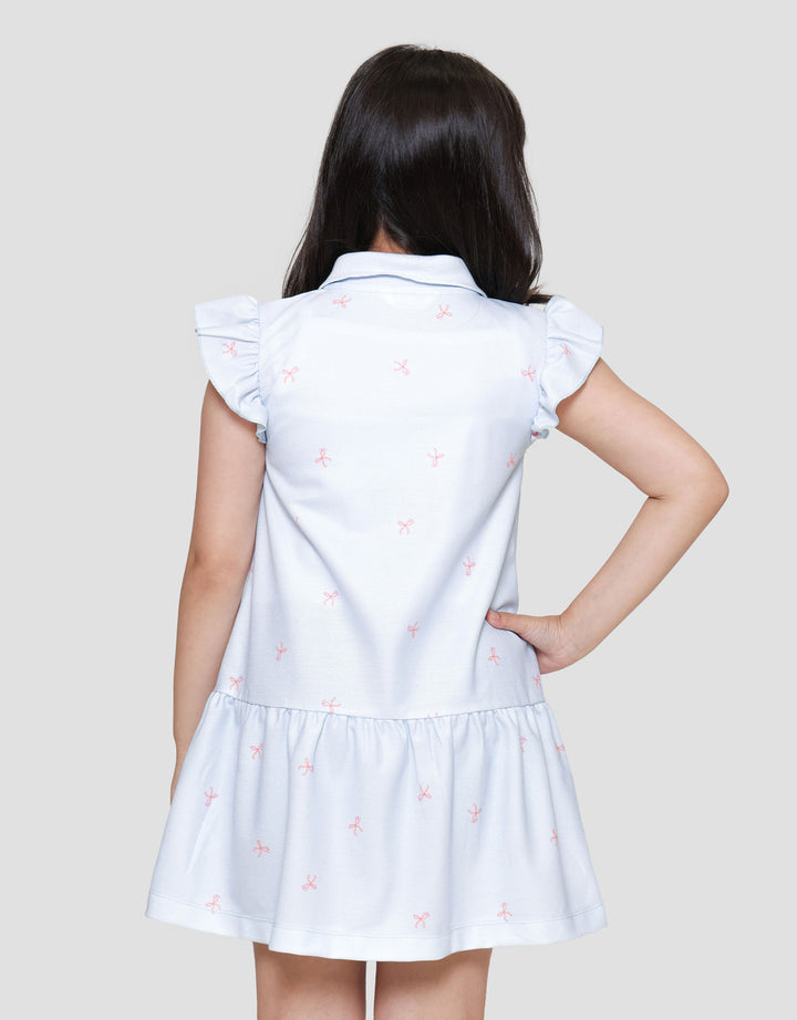 Little M Polo Aop Pita Midi Dress Anak Perempuan