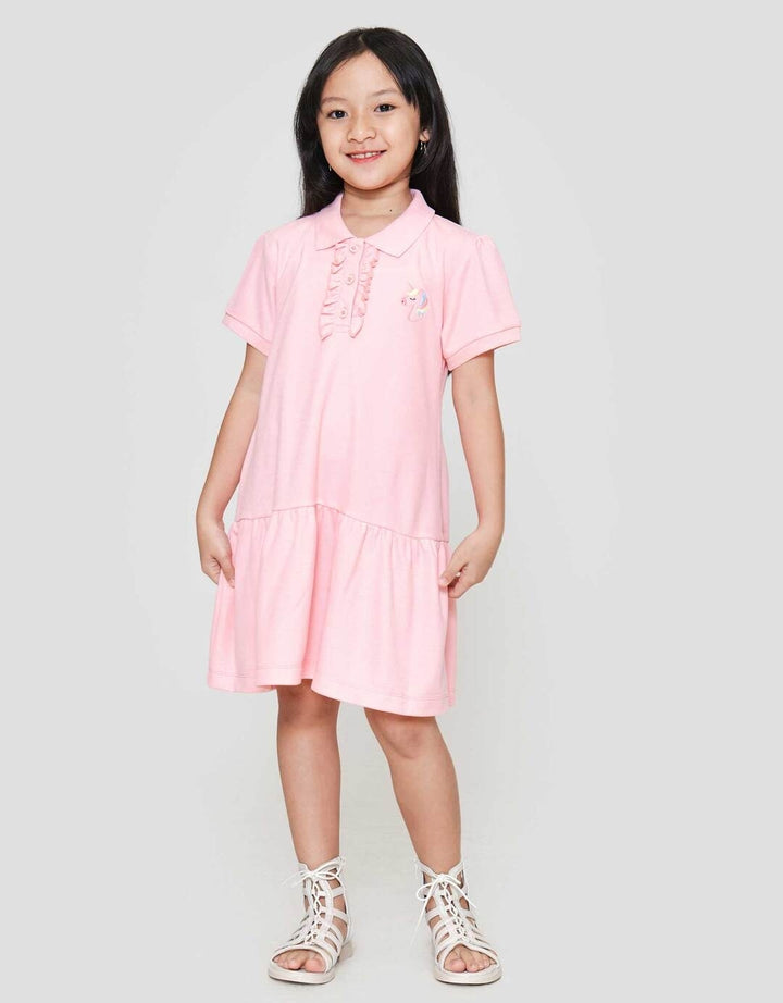 Little M Polo Unicorn Midi Dress Anak Perempuan