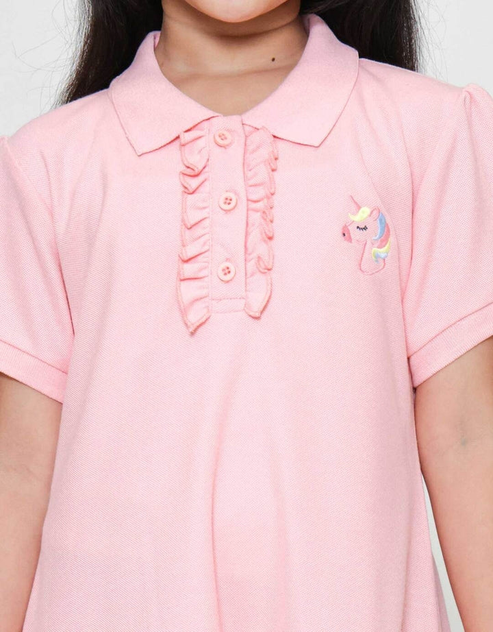 Little M Polo Unicorn Midi Dress Anak Perempuan