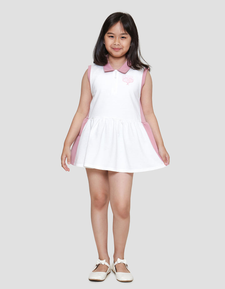 Little M Kerah Midi Dress Anak Perempuan