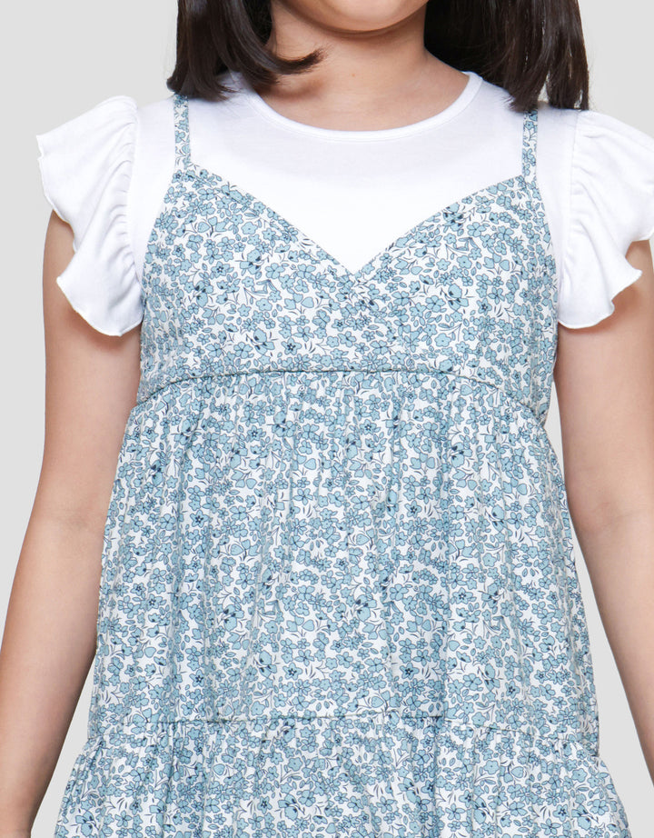 Little M Two In One Aop Flower Midi Dress Anak Perempuan