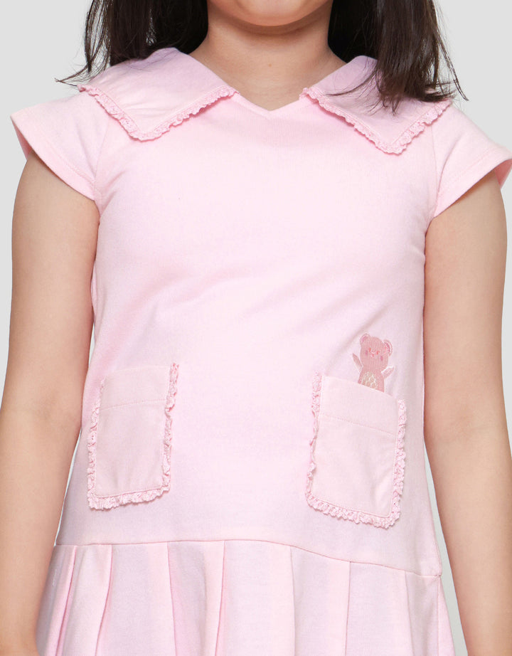 Little M Kantong Bear Dress Anak Perempuan