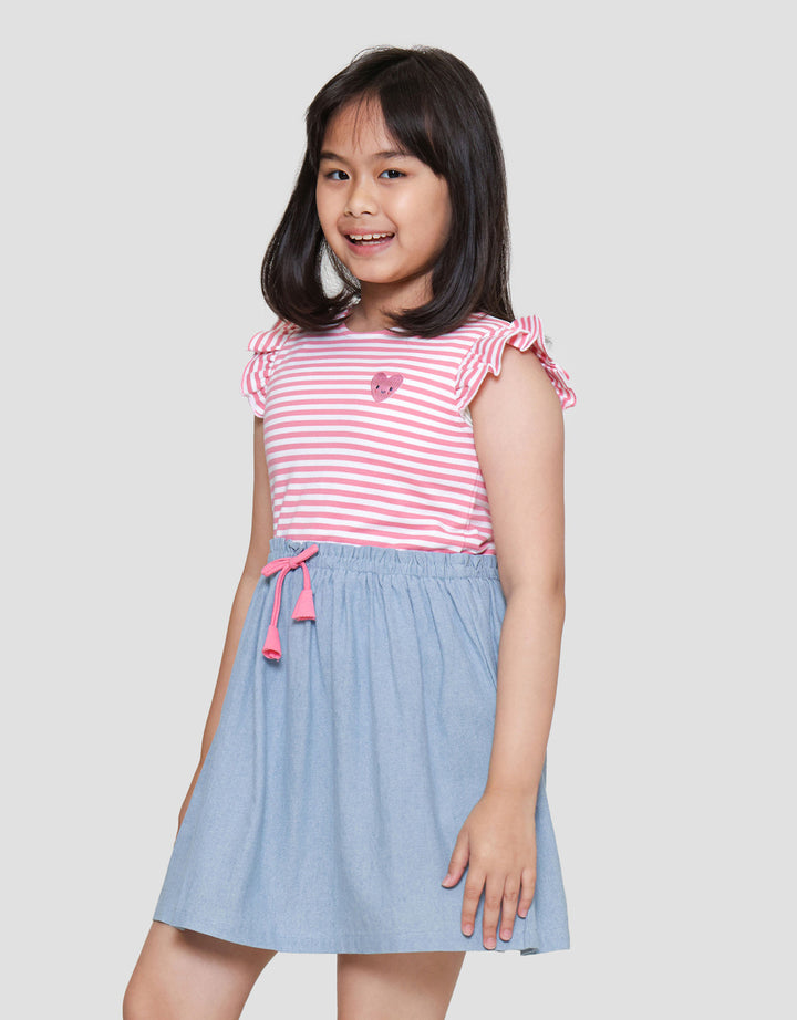 Little M Combi Yd Chambray Midi Dress Anak Perempuan