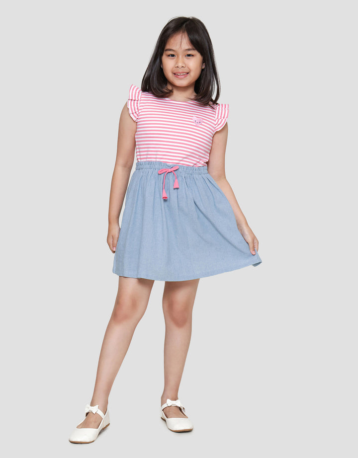 Little M Combi Yd Chambray Midi Dress Anak Perempuan