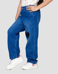 Little M Heart Embro Celana Panjang Denim Anak Perempuan