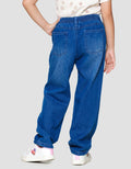Little M Heart Embro Celana Panjang Denim Anak Perempuan