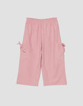 Little M Samping Twill Knit Celana Panjang Anak Perempuan