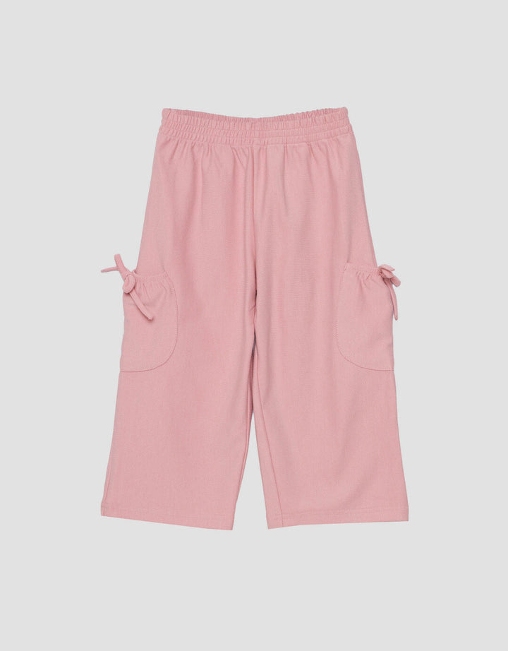 Little M Samping Twill Knit Celana Panjang Anak Perempuan