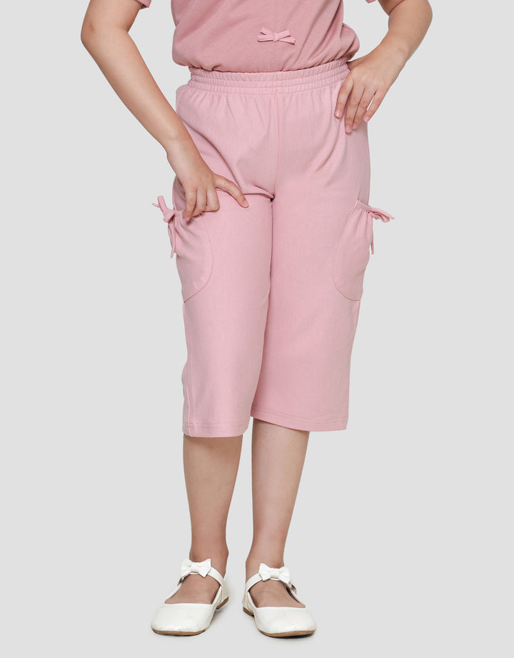 Little M Samping Twill Knit Celana Panjang Anak Perempuan