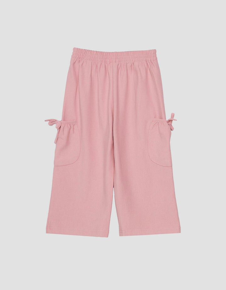 Little M Samping Twill Knit Celana Panjang Anak Perempuan