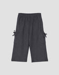 Little M Pocket Samping Twill Knit Celana Panjang Anak Perempuan