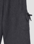 Little M Pocket Samping Twill Knit Celana Panjang Anak Perempuan