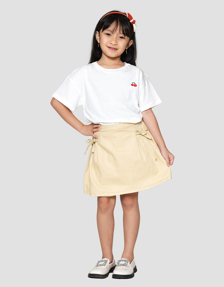 Little M Lipit Pita Twill Celana Rok Anak Perempuan