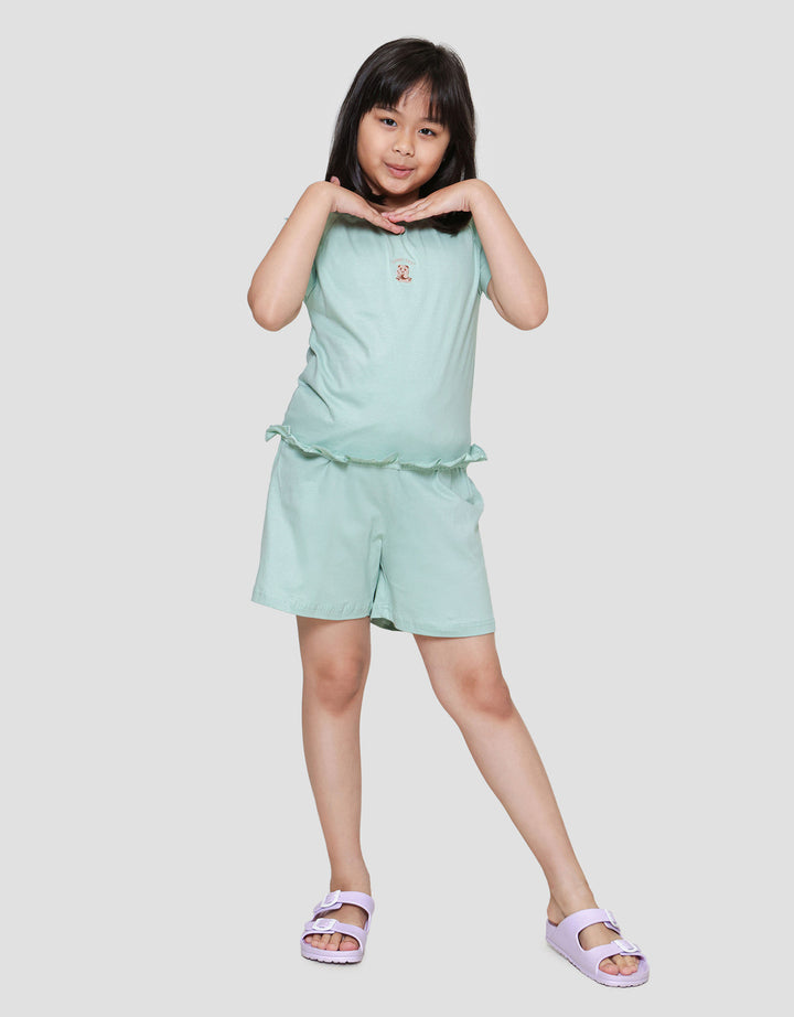 Little M Short Three Set Pakaian Anak Perempuan