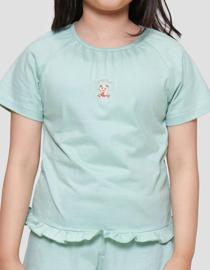 Little M Short Three Set Pakaian Anak Perempuan