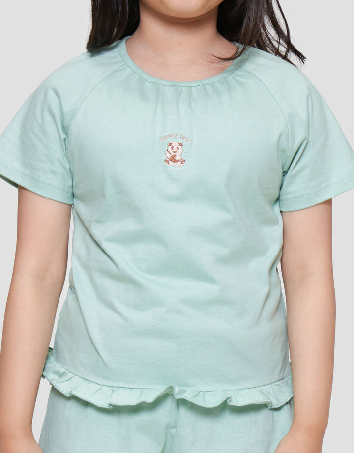 Little M Short Three Set Pakaian Anak Perempuan