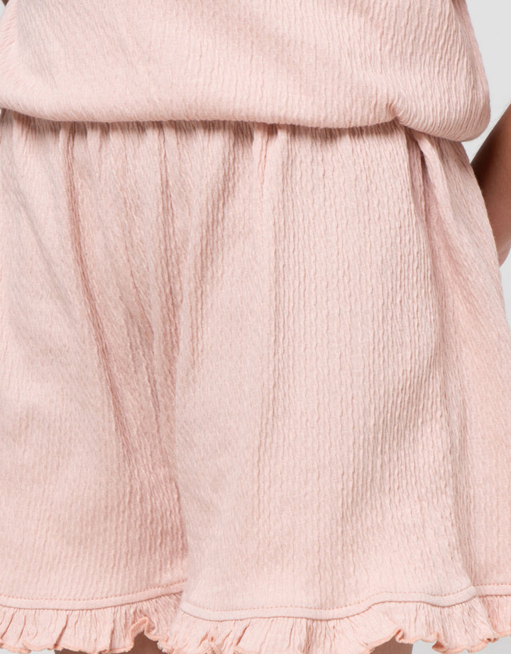 Little M Tekstur Karet Bawah Setelan Anak Perempuan