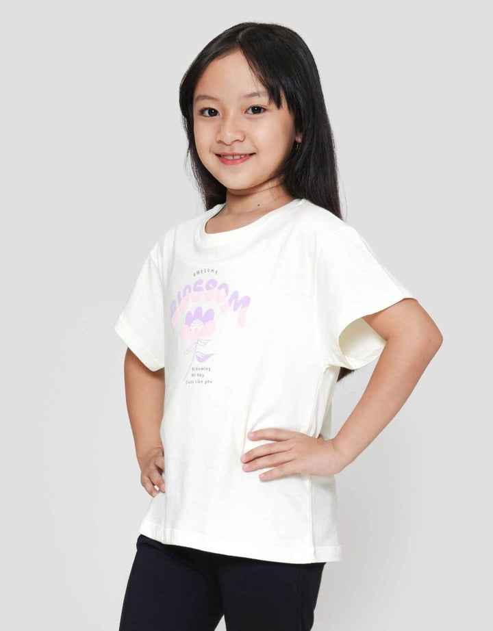 Little M Print Blooming All Day Kaos Anak Perempuan