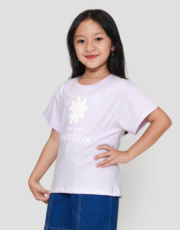 Little M You Are Worthy Kaos Anak Perempuan