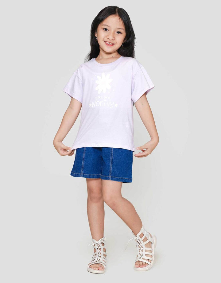 Little M You Are Worthy Kaos Anak Perempuan