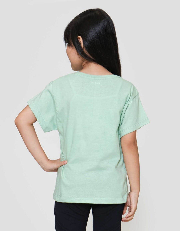 Little M Reg Bordir Bunga Hati Kaos Anak Perempuan