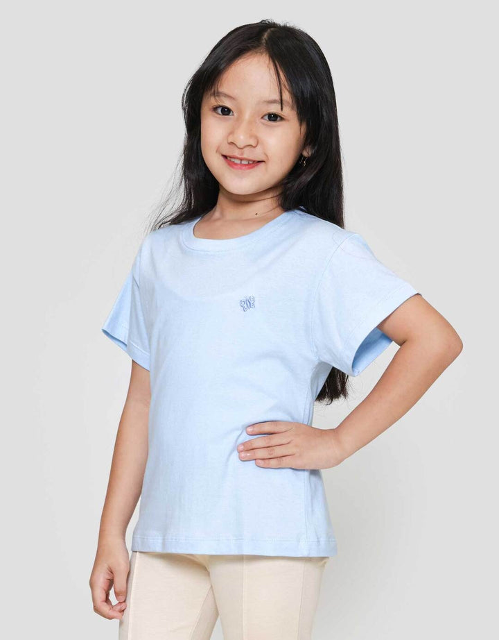 Little M Reg Bordir Kupu Kaos Anak Perempuan