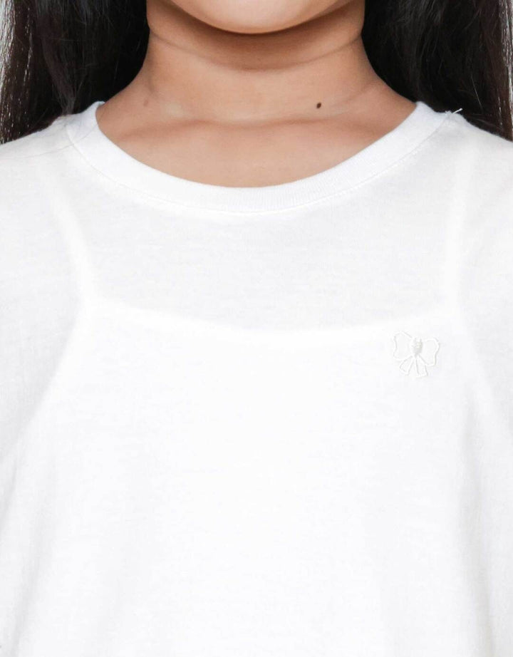 Little M Reg Bordir Pita  Kaos Anak Perempuan