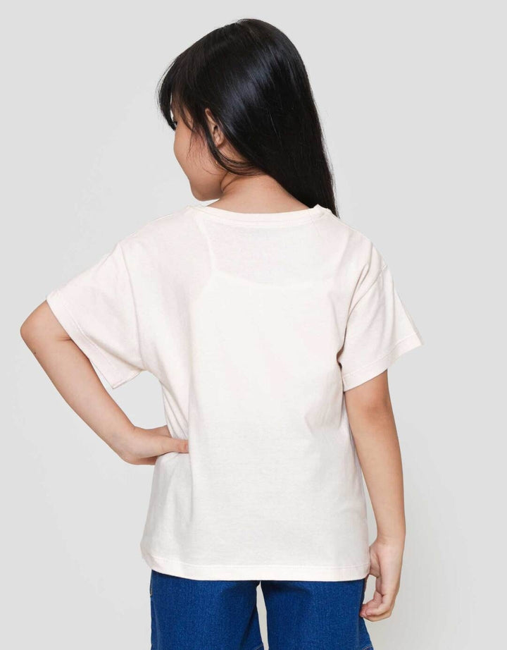 Little M Print Bordir Bear Kaos Anak Perempuan