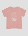 Little M Print Tee Love You Mom Kaos Anak Perempuan