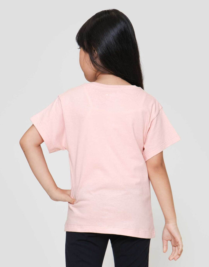 Little M Print Tee Love You Mom Kaos Anak Perempuan