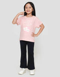 Little M Print Tee Love You Mom Kaos Anak Perempuan